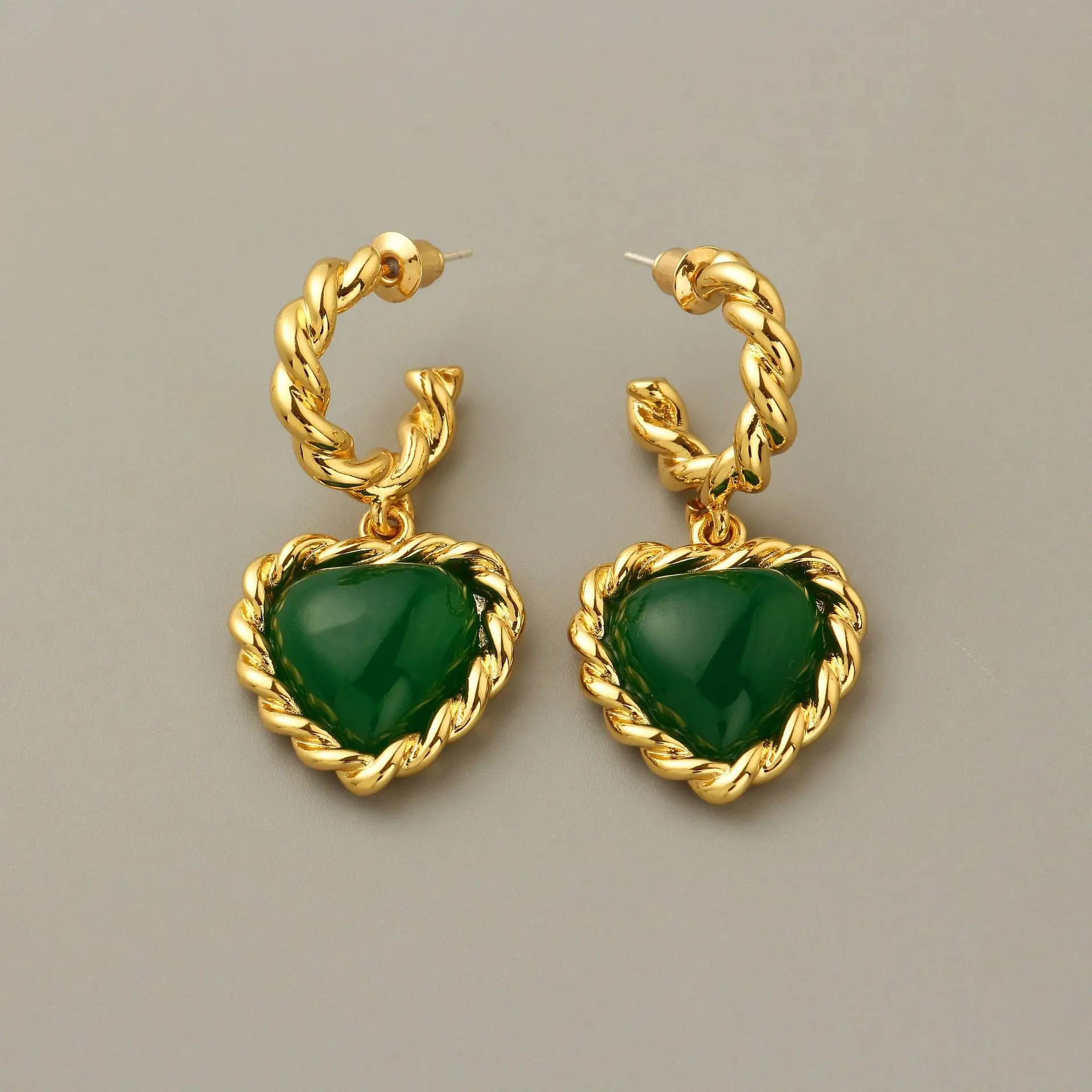 

Серьги из натурального золота 18 К с медным покрытием в стиле ретро