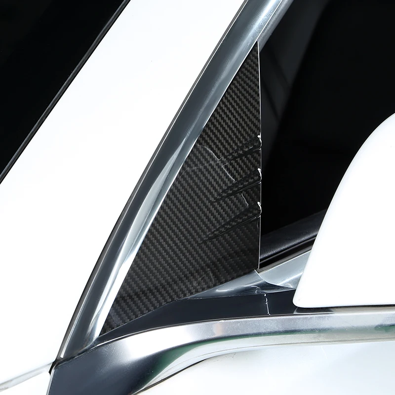 Углеродное волокно A Pillar Window треугольная Крышка для Tesla Model 3/Y аксессуары внешней
