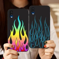 colored flames are cool phone case for zte blade a3 a5 a7 a7s 2020 a31 a51 a71 10 20 smart v2020 vita soft tpu cover case