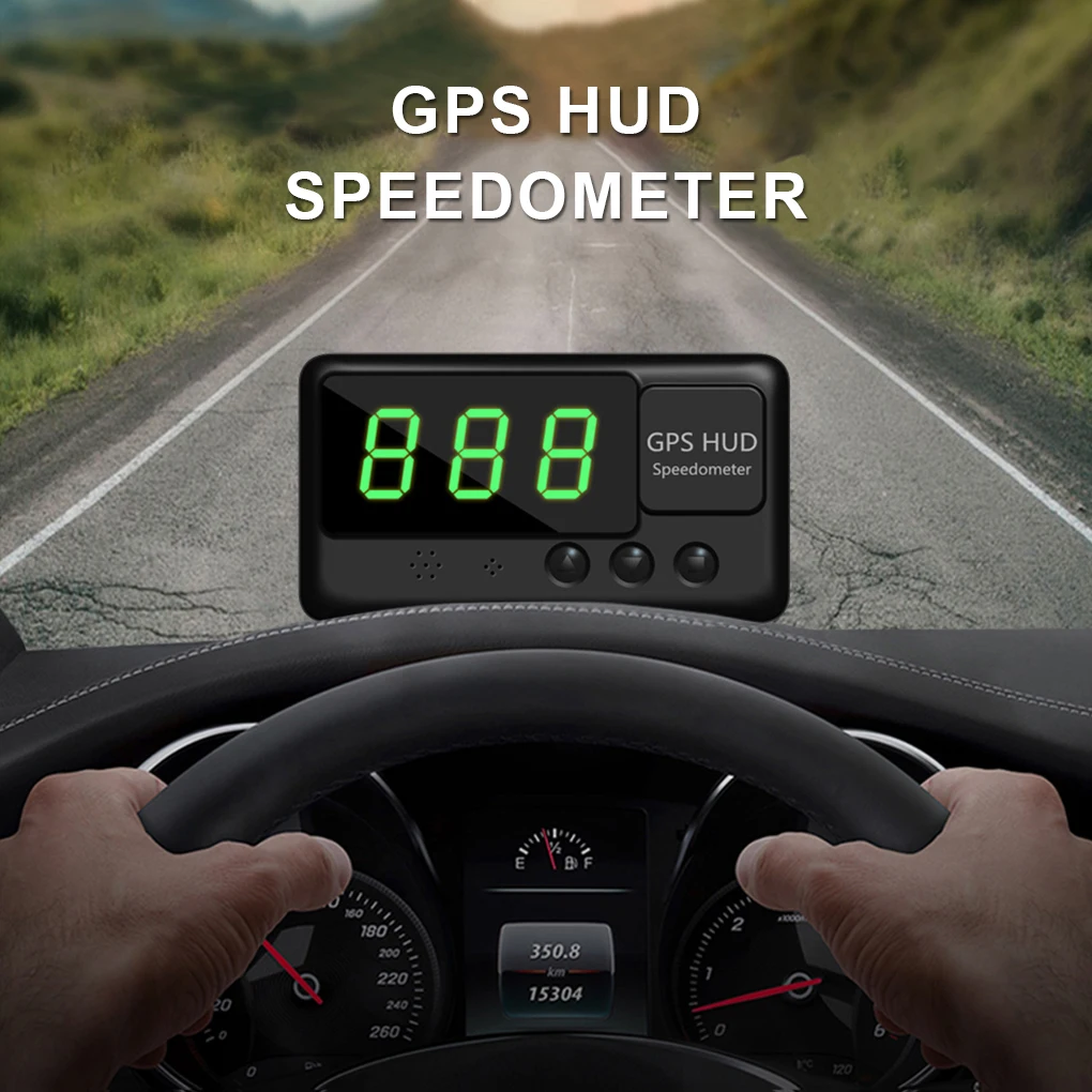 

Universal Car HUD Digital Speedometer Odometer Drive Time Head up Display Speed Warning Overspeed Alarm Automotive