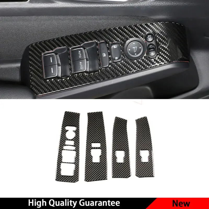 

Панель стеклоподъемника для Honda Civic 11th 2022 из настоящего углеродного волокна