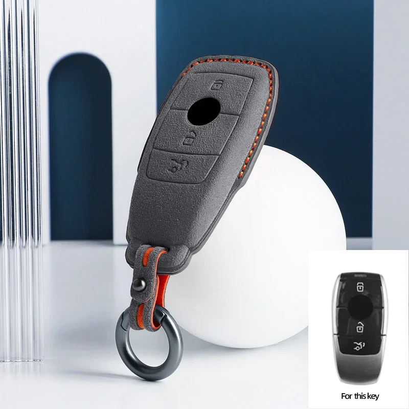 

Чехол для ключа из алькантары для Mercedes Benz W176 W177 W205 W206 W212 W213 W222 W223 W167 W463 X166 A C E S G CLS GLC SL Class