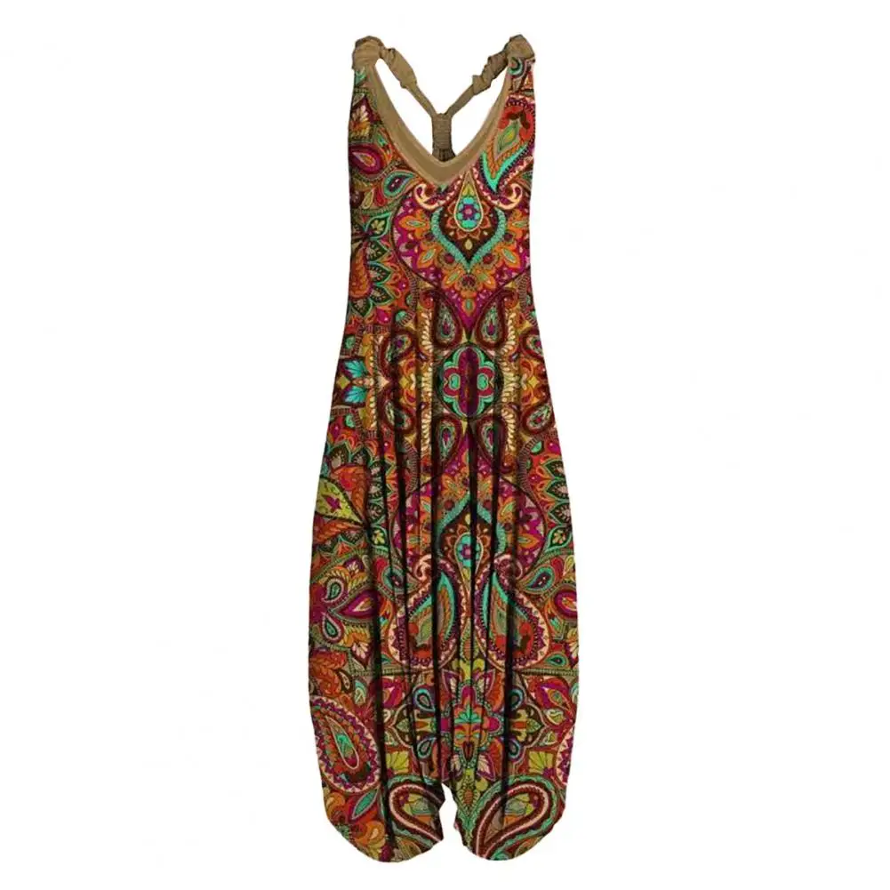 

Stylish Sleeveless Backless Jumpsuit Baggy Jumpsuit Female High Waist