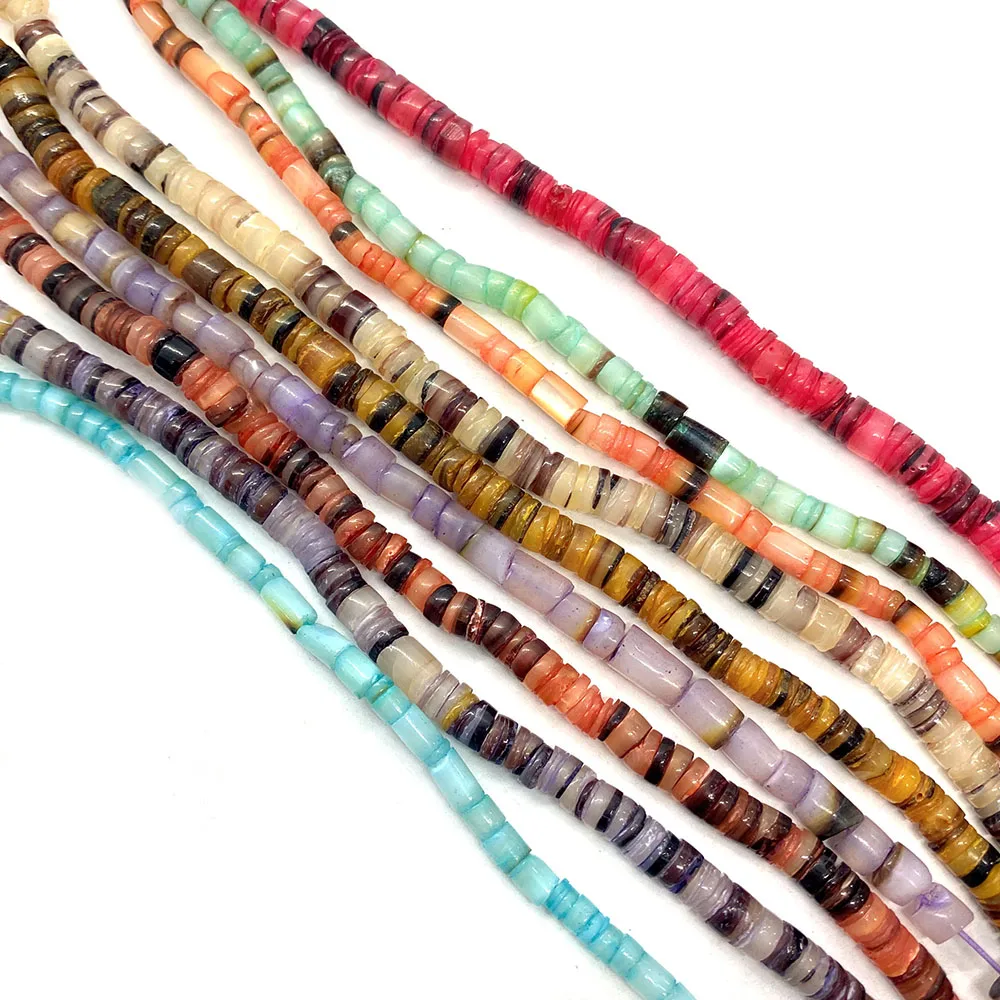 

Natural Freshwater Dyeing Shell Beads 4mm Sea Shell Spacer Charm Jewelry DIY Necklace Bracelet Earring Accessories