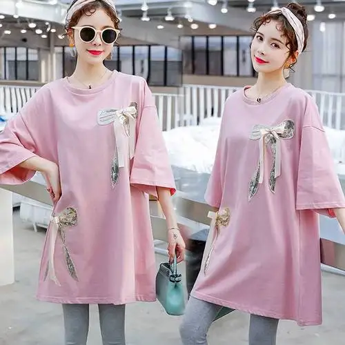 

Maternity Pregnant Baby Loading 2022 Women T Shirt red Girl Pregnancy Announcement Shirt New Mom Big Size Clothes