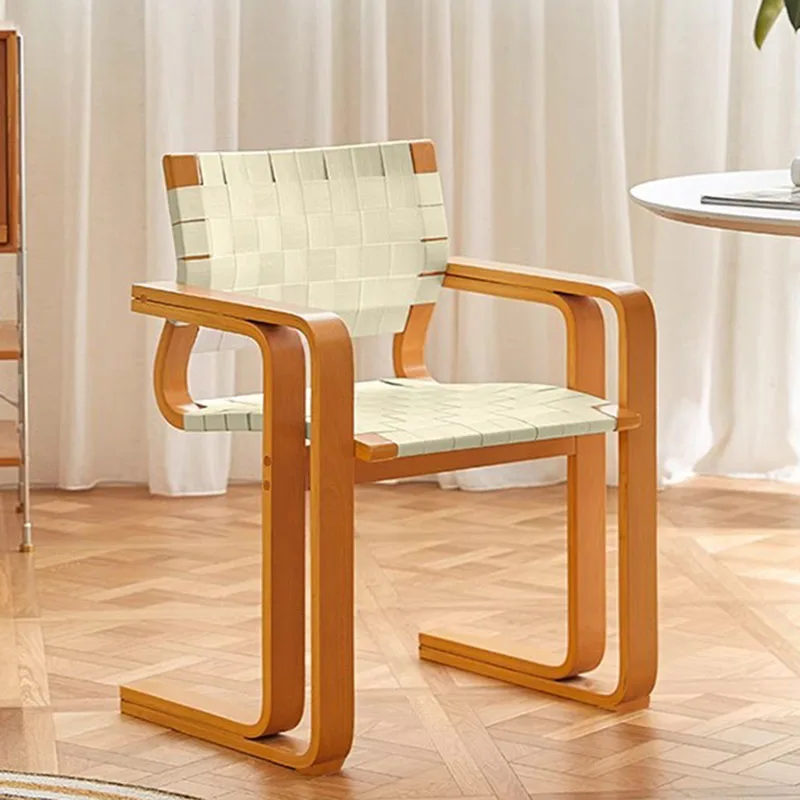 

Ergonomic Armrest Dining Chair Vintage Wood Luxury Black Chairs Italian Balcony Chaises Salle Manger Furniture For Living Room