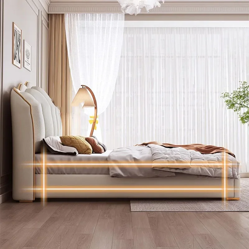 Роскошная детская двуспальная кровать с современными выдвижными ящиками