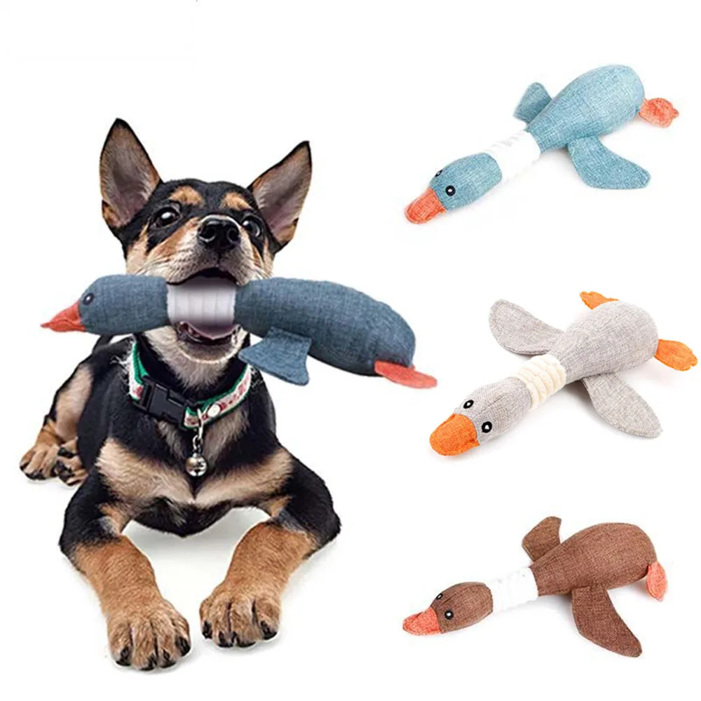 

Mallard Squeaky Dog Dog Soft Toys With Pet Chew Dog Aggressive Toy Puzzle Wild Toy Chewers Training Duck Goose For Squeaker Cute