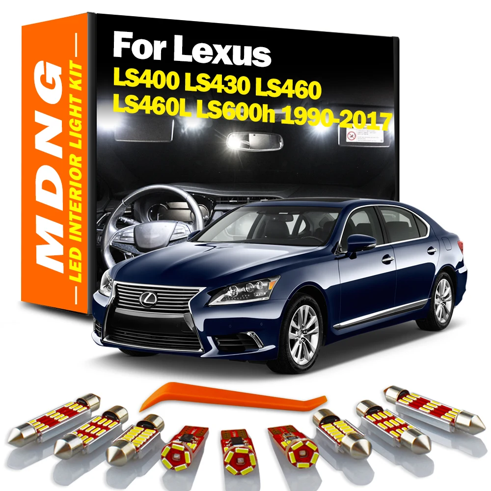 

MDNG для Lexus LS 400 430 460 460L 600h LS400 LS430 LS460 LS460L LS600h, автомобильная светодиодная лампа для внутреннего освесветильник, автомобильные светодиодный ные...