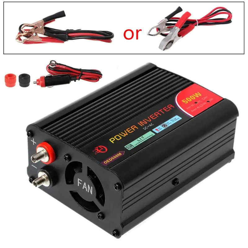 

500W Auto Car Power Inverter for Dc 12V to AC 220V Converter Step Up & Step Down Voltage Outlets Charger Ada