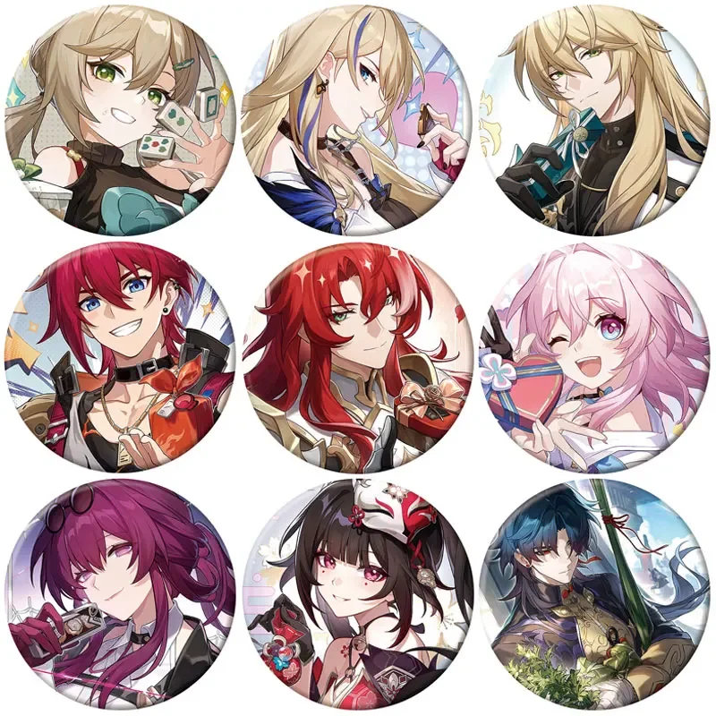58 мм Honkai: Star Rail милые булавки в стиле аниме фигурка Argenti Qingque Luka Blade брошь значок для