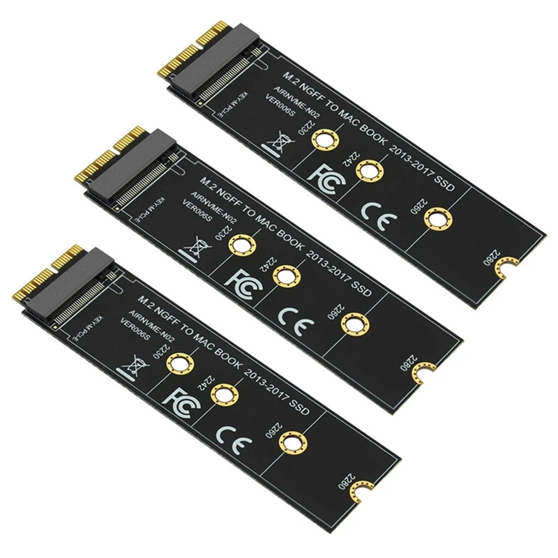 

3X M.2 NVME SSD Convert Adapter Card For Air Pro Retina 2013-2017 NVME/AHCI SSD Kit For A1465 A1466 A1398 A1502