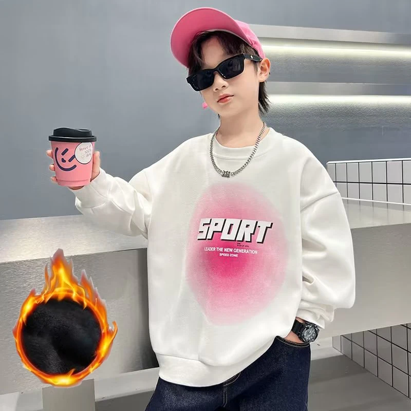 

Fashion Zhongda Children's Autumn Sweater New Children's Spring And Autumn Bottom Shirt Casual Loose Versatile Boys Pullover Top