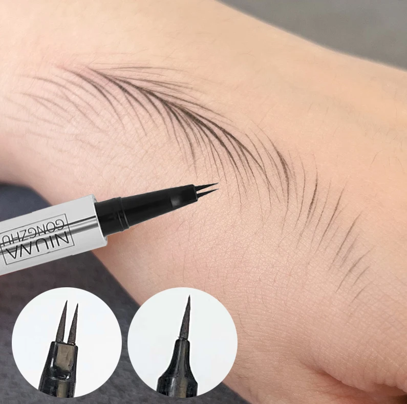 Карандаш Водостойкий с 2 вилками для татуажа бровей подводка глаз стойкий