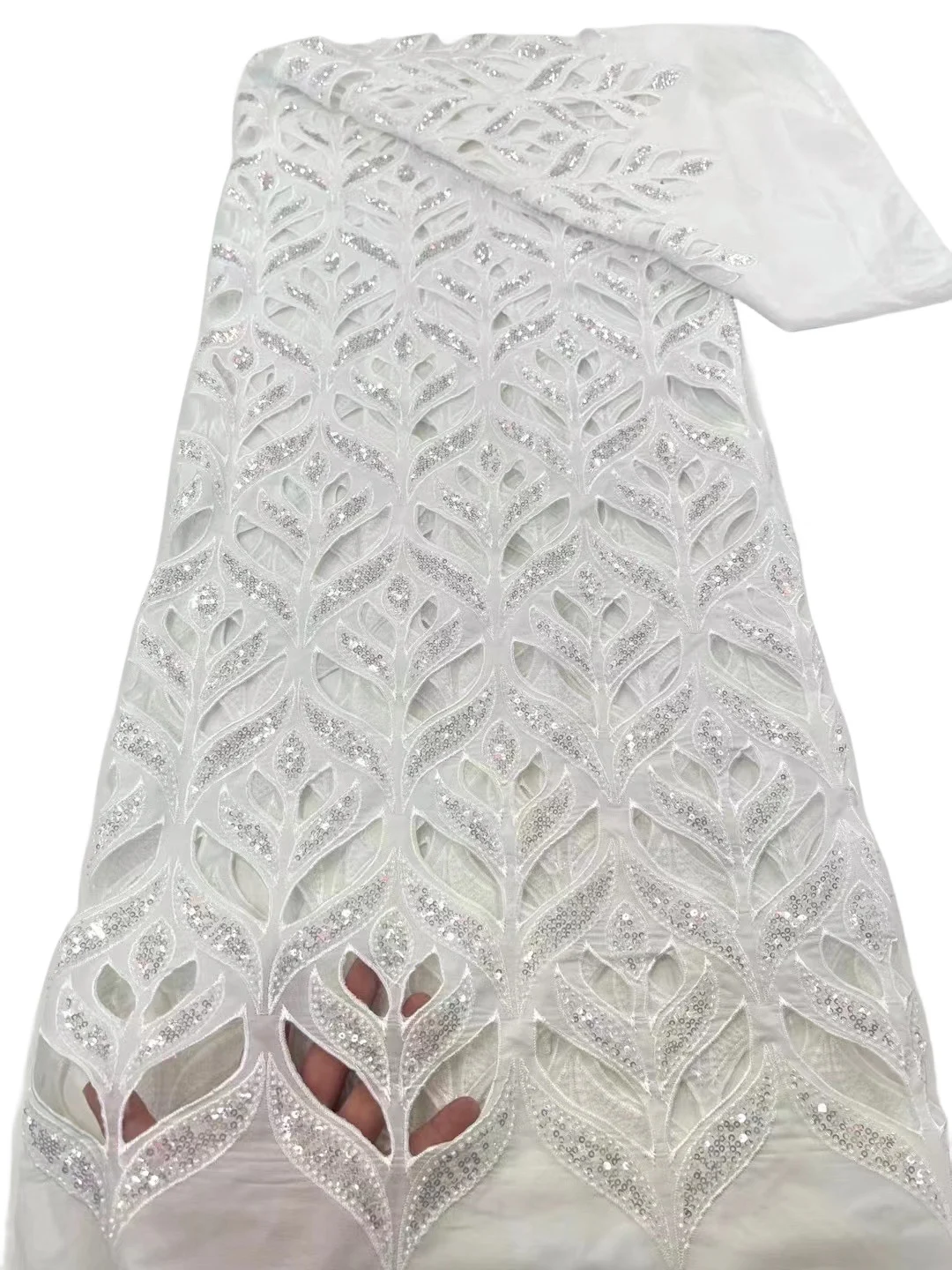 

YQOINFKS Swiss Voile Lace Fabric with Rhinestones New Arrivals Cotton Cloth 5 Yards Female Evening Gown Nigerian on Sale KY-5122