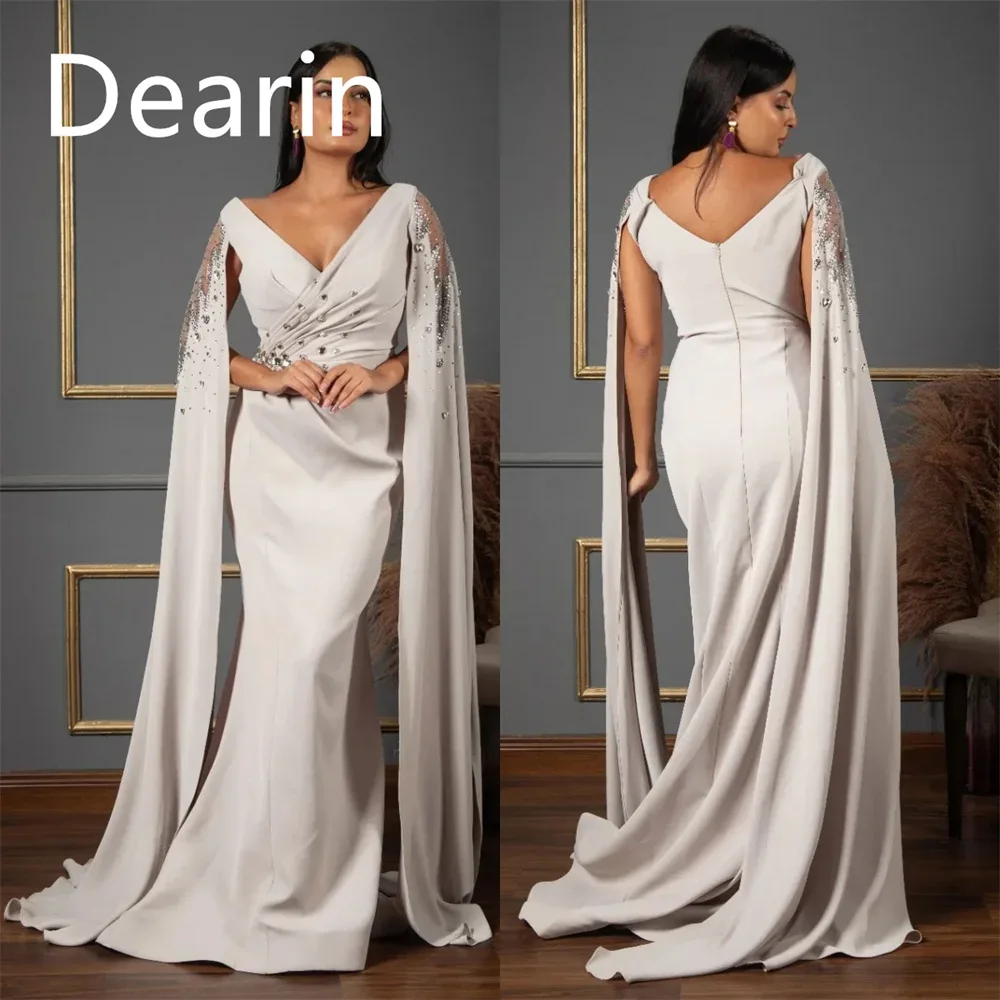 Вечернее платье по индивидуальному заказу торжественное женское с v-образным