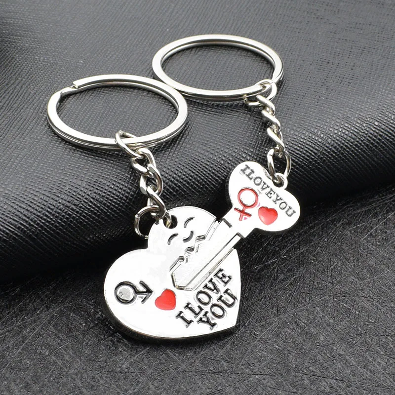 

Heart shaped keychain English Secret Love You Keychain Couple Keychain