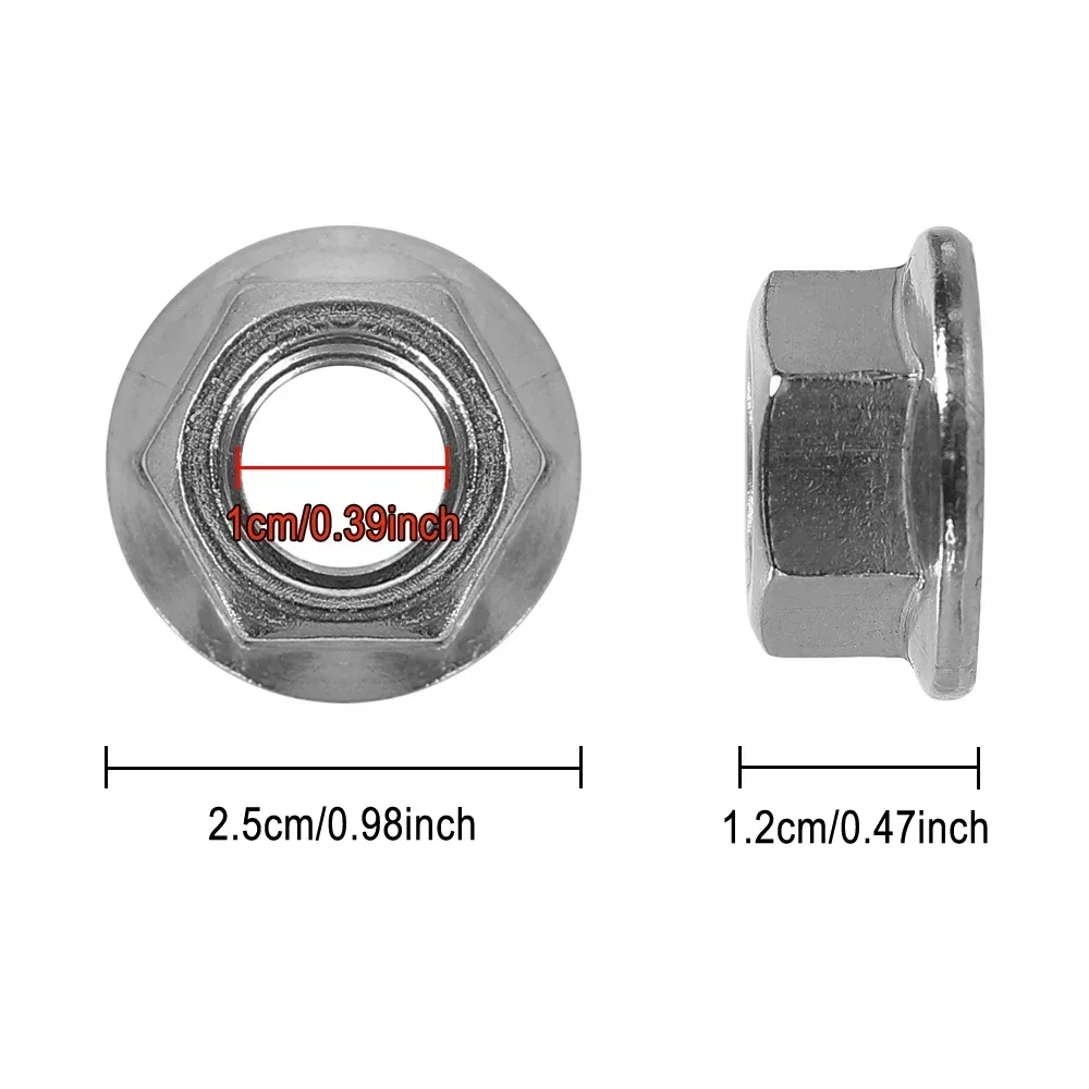 2 шт. детали железной фланцевой гайки M12 для электрического скутера ZERO 8 9 8X VSETT 8+ 9+