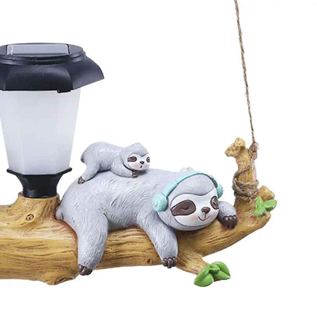 

Creative Statues Garden Pendant Solar LED Lights Lawn Yard Hanging Lamp Sloth