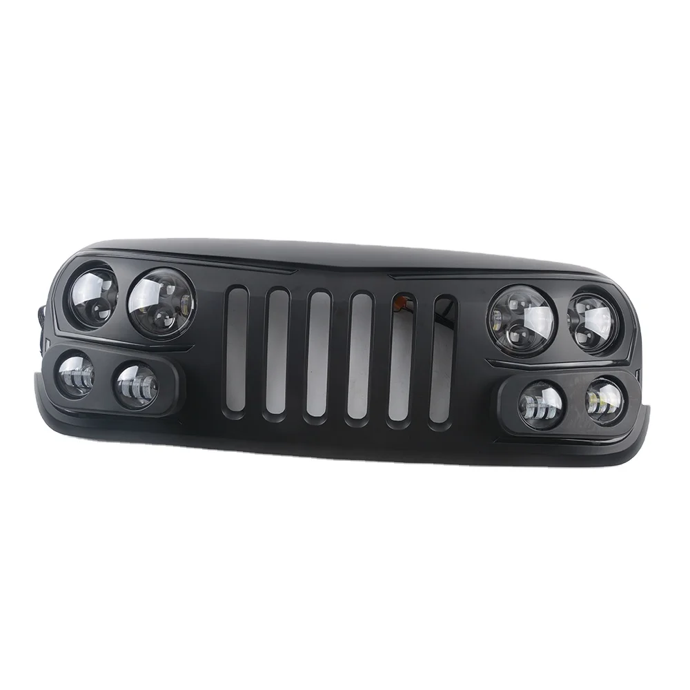 

Автомобильная решетка со светодиодом для Jeep Wrangler Jk, передние детали для автомобилей