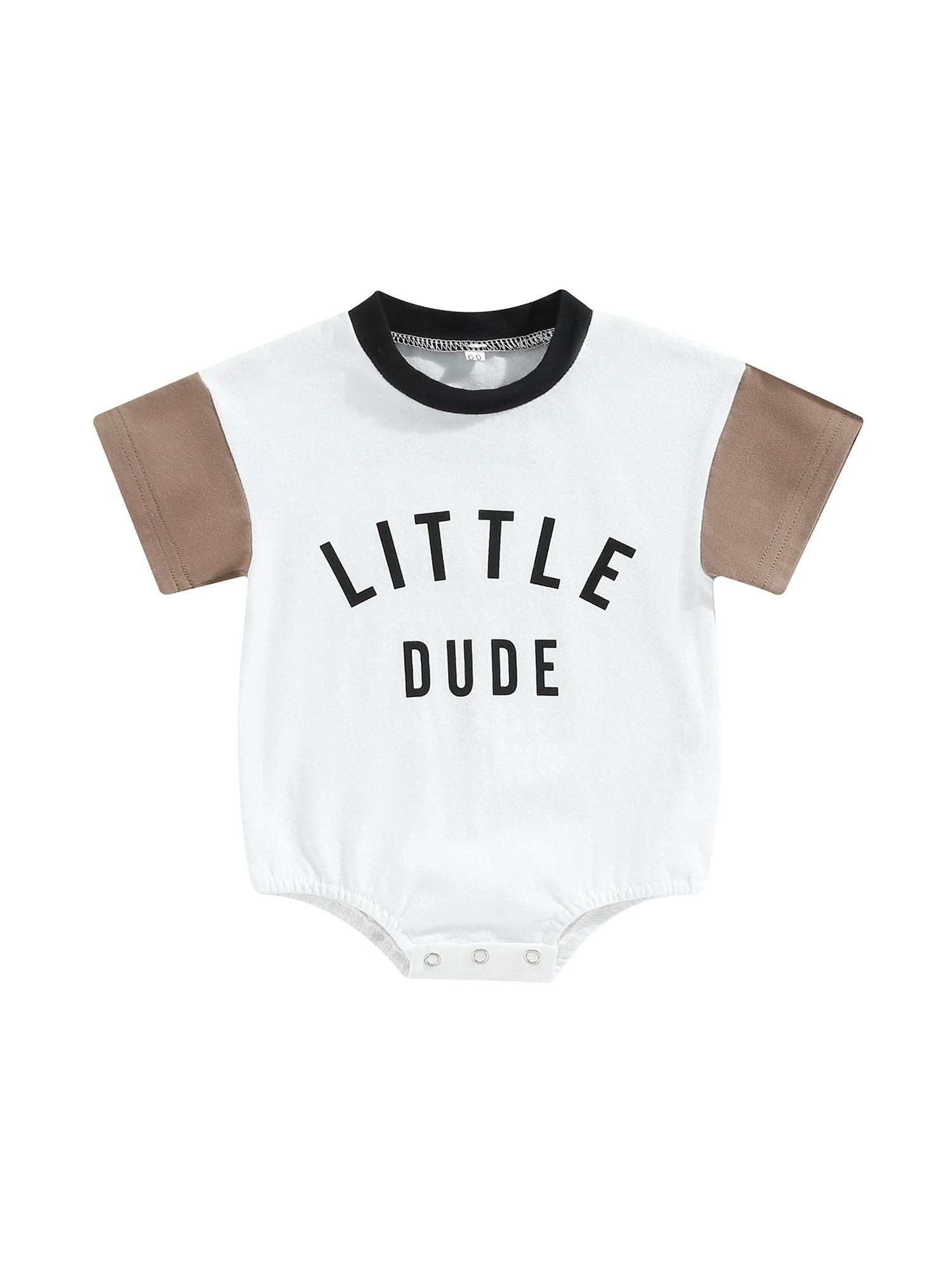 

Повседневный летний боди с коротким рукавом и круглым вырезом для новорожденных