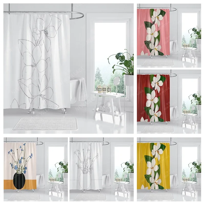 

Водонепроницаемая тканевая занавеска для душа, занавеска для ванной комнаты, аксессуары для ванной комнаты, 180x200 см, 240*200, современный сканд...