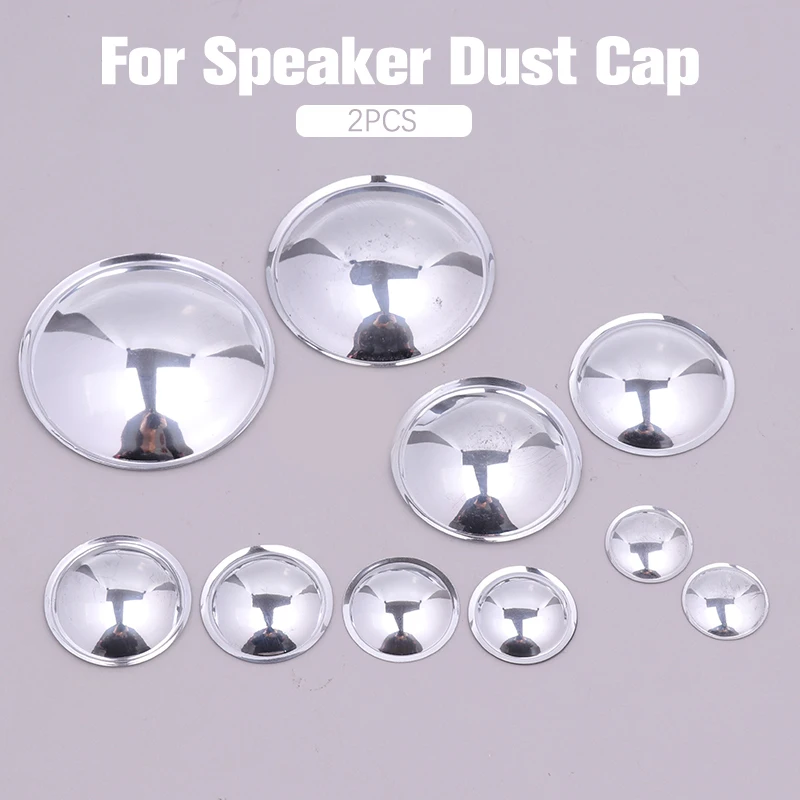 2PCS Speaker Dust Cap Woofer Loudspeaker Dust Cover Bright-Silver 20mm 30mm 40mm 50mm Repair Audio Speaker Accessories DIY