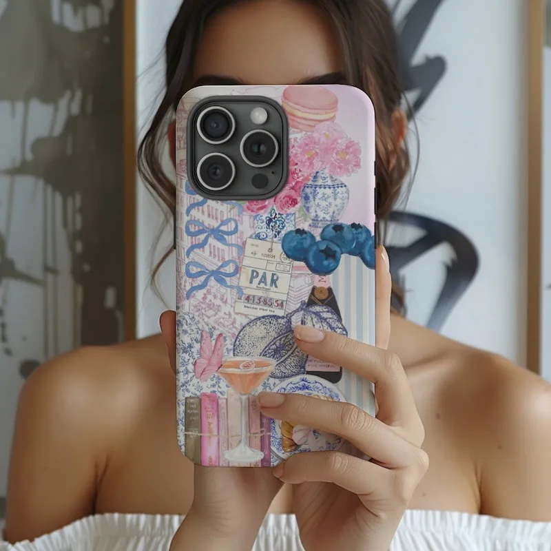 Чехол для телефона Pink Coquette Collage IPHONE 16 15PRO MAX 14 13 12 11 акриловый ТПУ магнитные чехлы