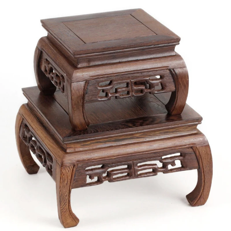 

Mini Lightweight Wood Tea Table Redwood Carving Decoration Base Vase Buddha Kistler Display Rack Small Coffee Table