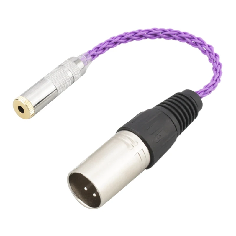 

HIFI Brass Copper 4-Pin XLR Male to 3.5mm Female Audio Adapter Cable XLR to 3.5mm Audio Connector Cable