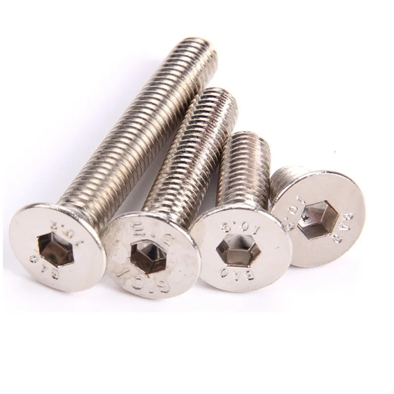 10 9 высокопрочные винты из углеродистой стали с потайной головкой и шестигранным