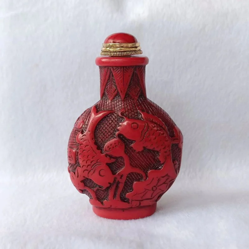 Античная коллекция Имитация бирюзы табак флакон двухсторонний резной набор для