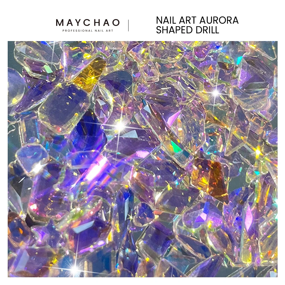 1 пакет смешанной формы кристалл AB Аврора стразы для дизайна ногтей аксессуары