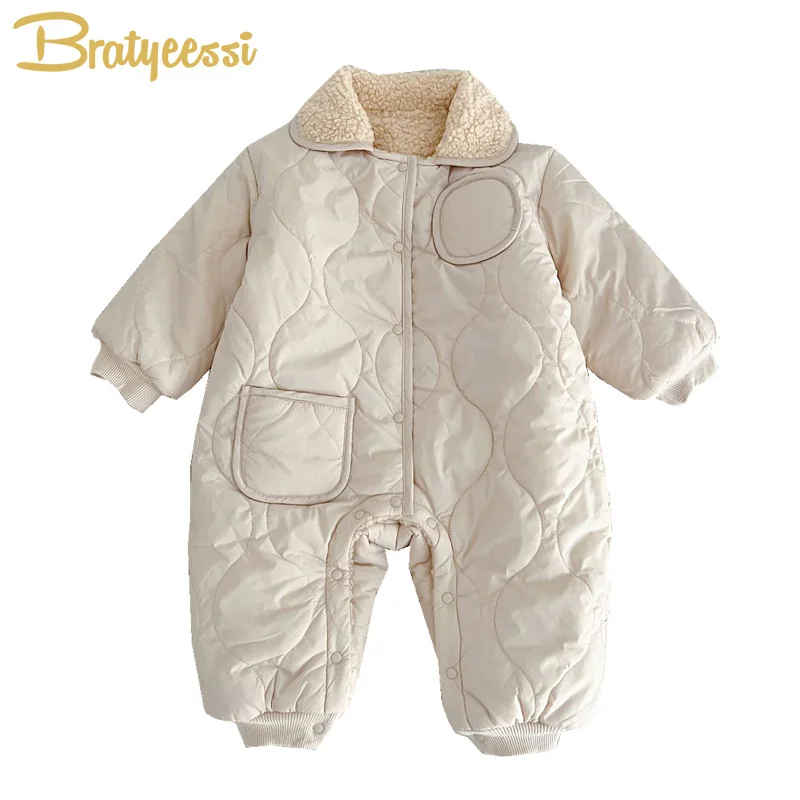 

Cotton-padded Baby Winter Jumpsuits Lamb Wool Newborn Romper Thick Warm Kids Outfit Toddler Infant Onesie Baby Boy Girl Clothes