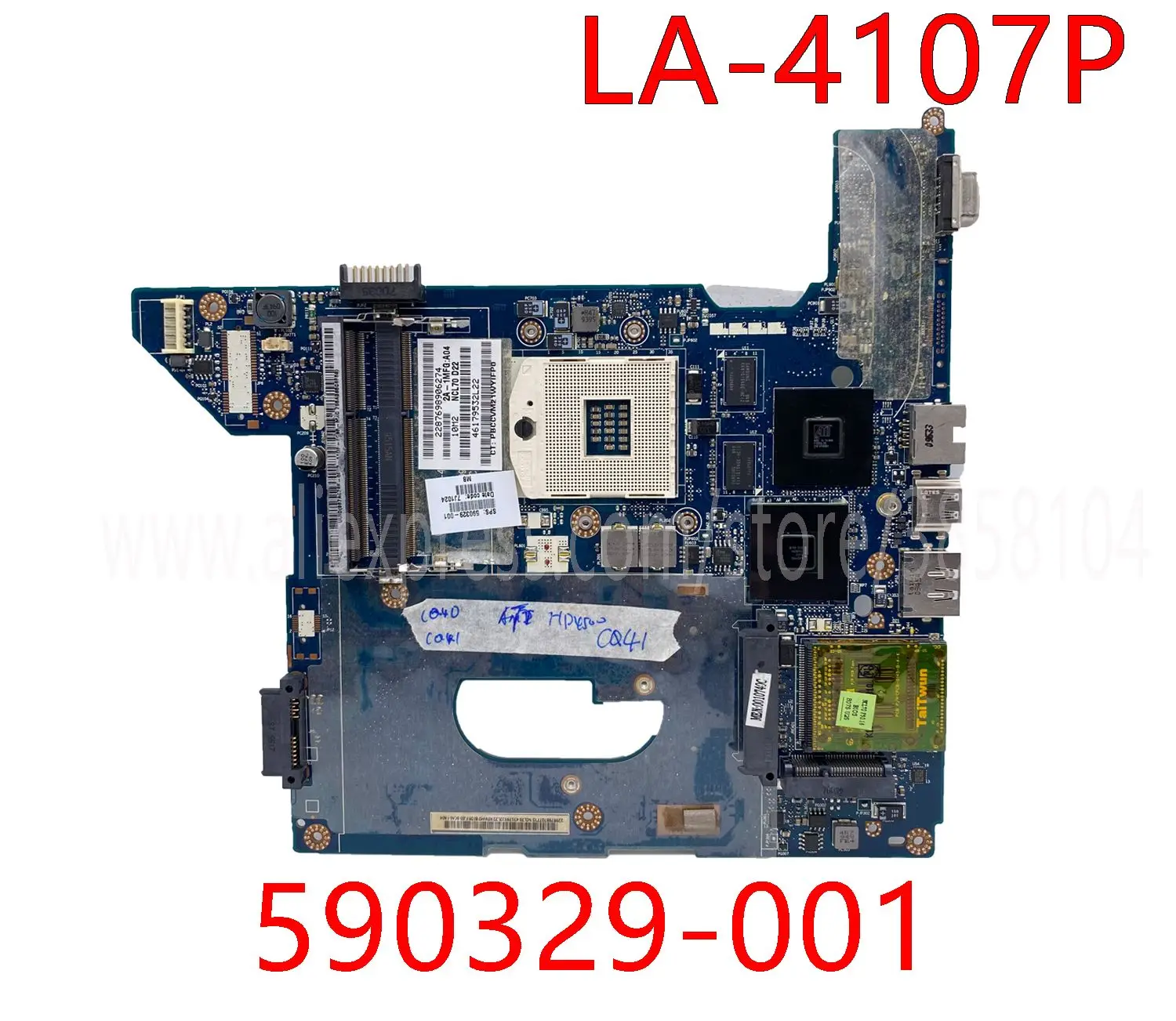Материнская плата для ноутбука HP CQ41 LA-4107P 590329-001 590329-501 590329-601 с видеокартой HD4350