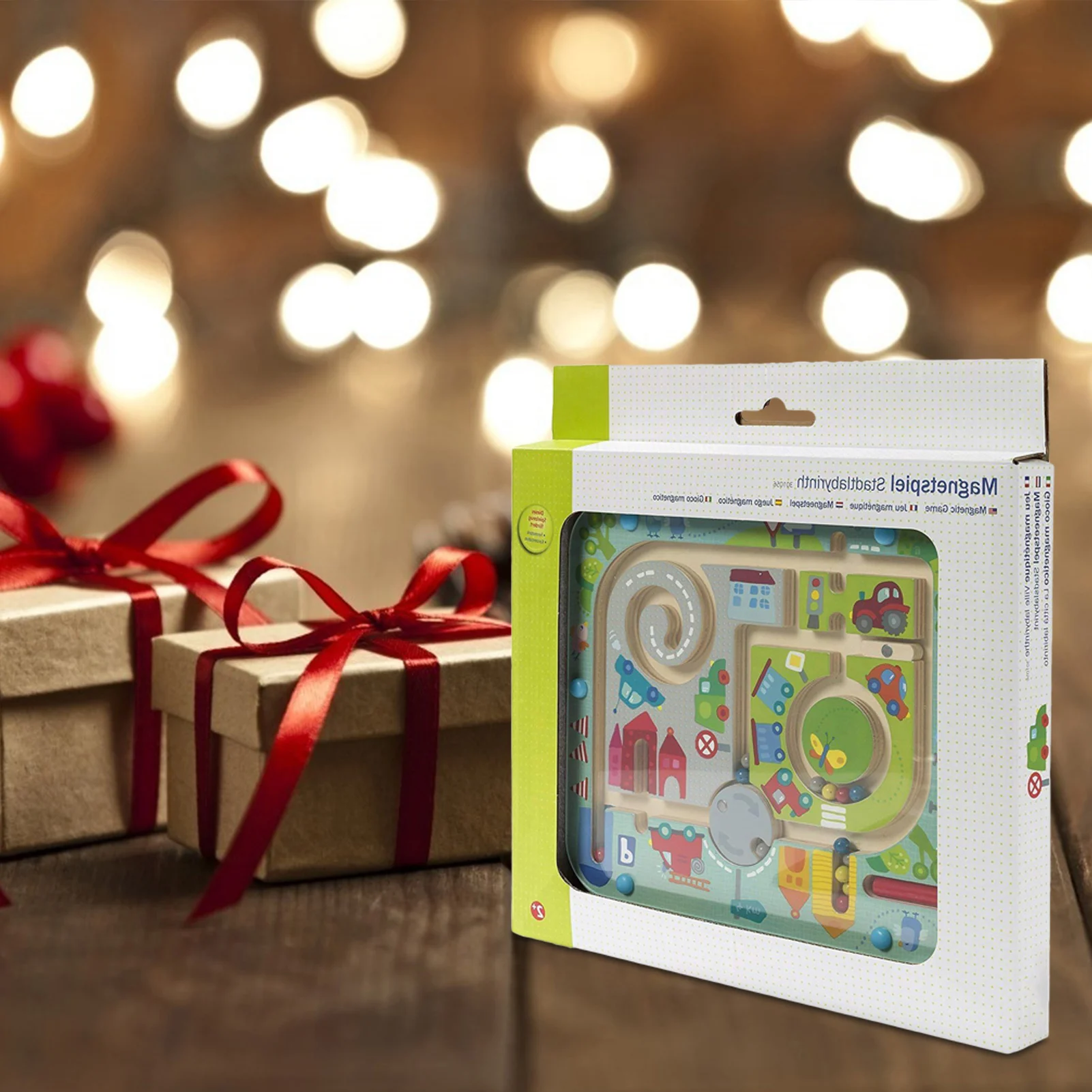 

Детский Магнитный лабиринт, деревянная игрушка для обучения мозгу, настольная игра, раннее развитие мелкой моторики и концентрации