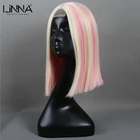 linna synthetic part lace wigs for women fashion short straight middle parting hair cosplaydailyparty high temperature fiber