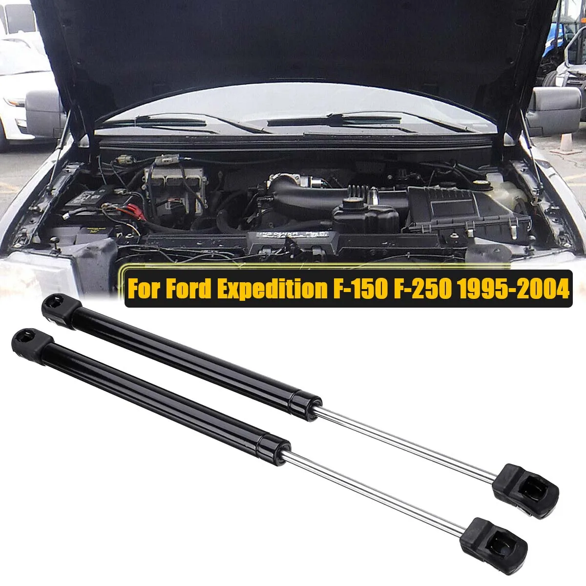 

2PCS/SET Front Hood Bonnet Gas Struts Lift Supports Spring Shock Rod For Ford Expedition F-150 F-250 1995-2004 Car Accessories