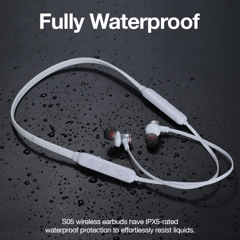 

GANAI Wireless bluetooth headset Neckband Bass In Ear with Microphone Magnetic Noise Reduction Running Sport Earphone wholesale