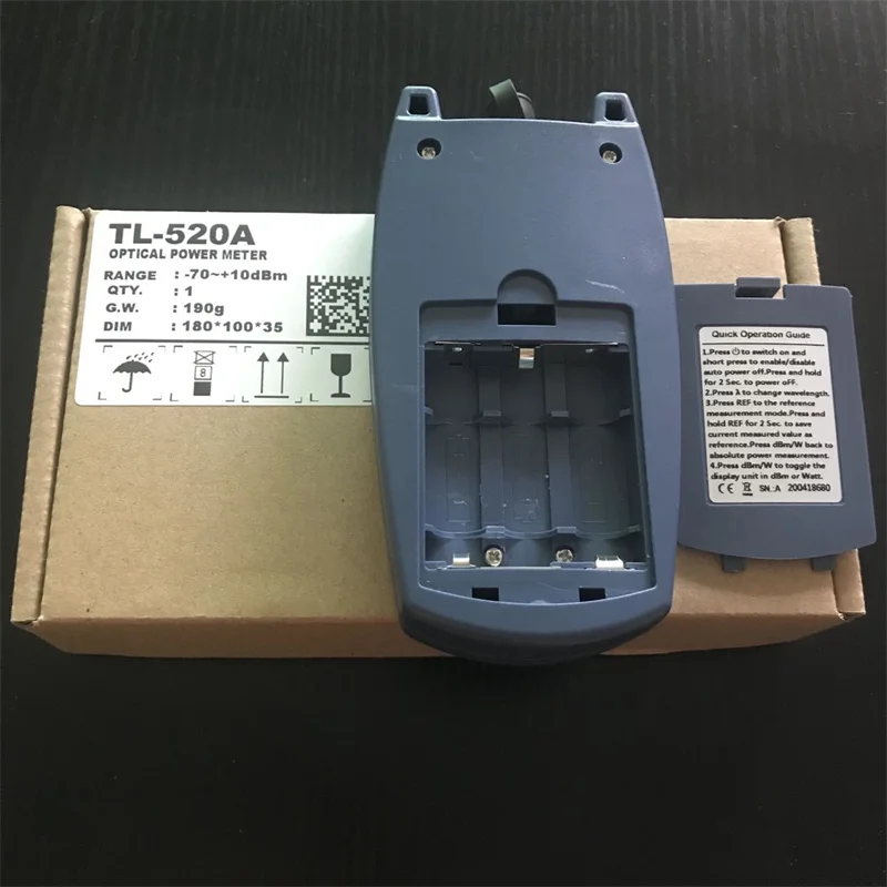 Full Set Mini TL-520 Optical Power Meter With VFL 10mW 10km Visual Fault Locator TL520A Fiber Tester 2 in 1 Group