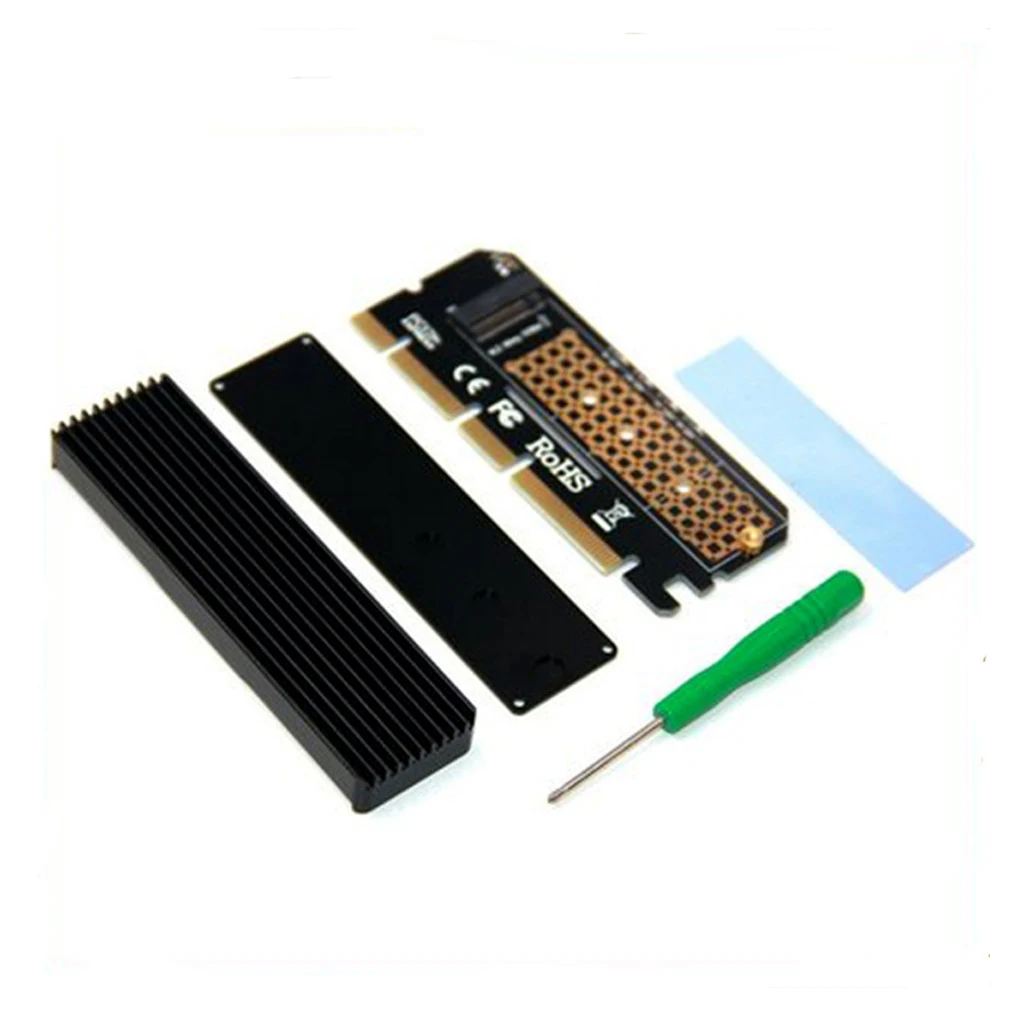 

PCI-E 16X к NVME светодиодсветодиодный карта M.2 к PCIE3.0 портативный адаптер из алюминиевого сплава для офиса и путешествий