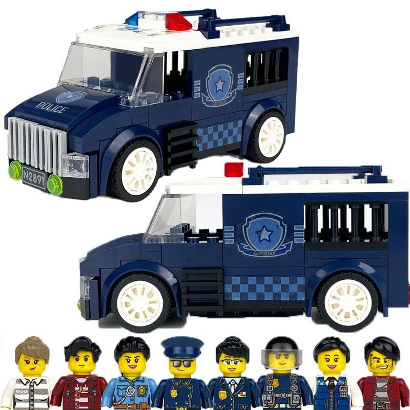 

SWAT Police Command Truck Building Blocks City Helicopter Bricks Kit Educational Toys for Children
