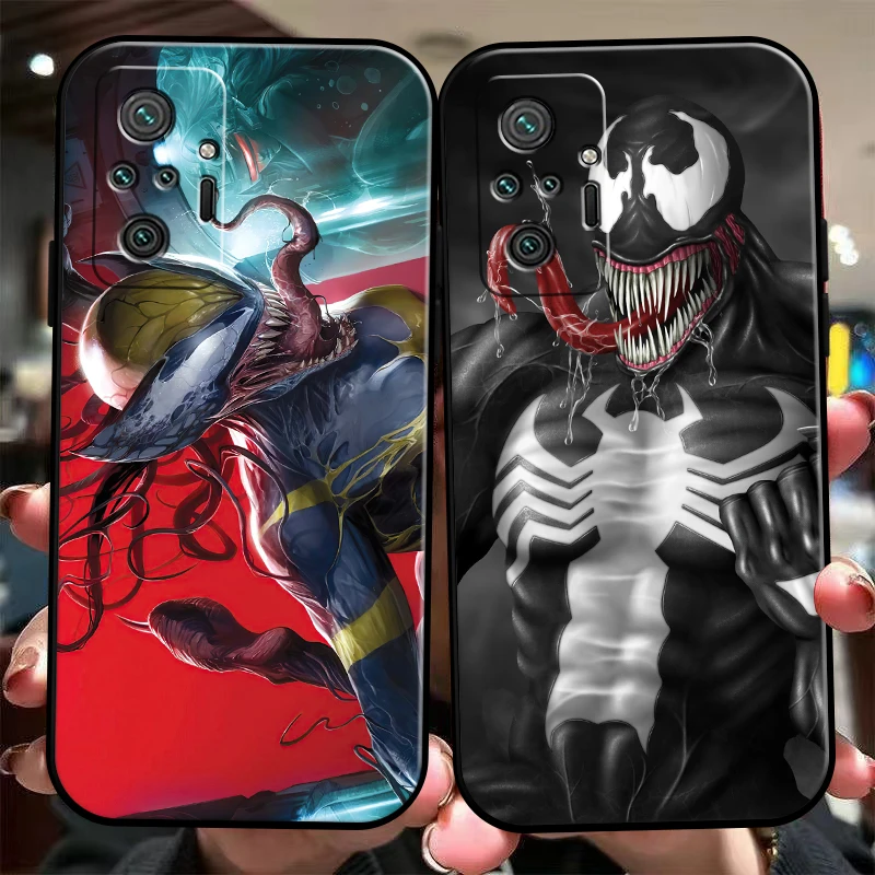 

Marvel Venom COOL Phone Case For Xiaomi Redmi 9 10 9i 9AT 9T 9A 9C Note 9 9T 9S 10 Pro 10S 5G Soft Back Black Carcasa