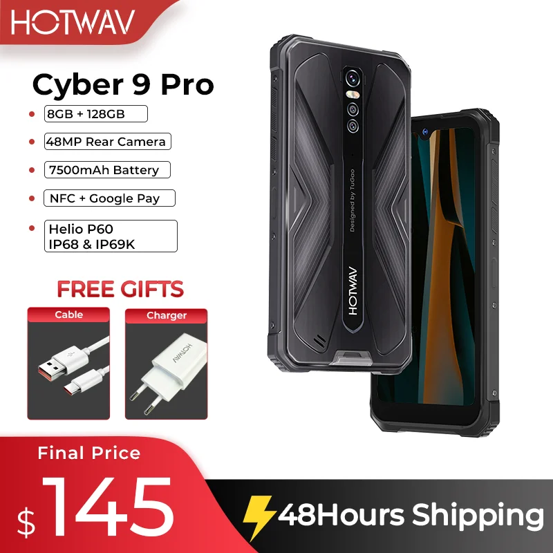 HOTWAV Cyber 9 Pro 4G Rugged Smartphone Helio P60 Octa Core 6.3