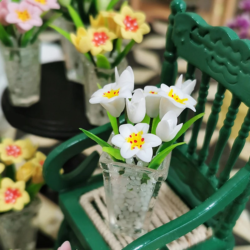 Миниатюрное растение в горшке для декоративного украшения кукольного домика