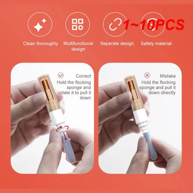 

Split Multi Head Earplugs Dirt Brush Hardware Clean Kit Earphone Cleaning Pen Three-head Keyboard Cleaner Abs