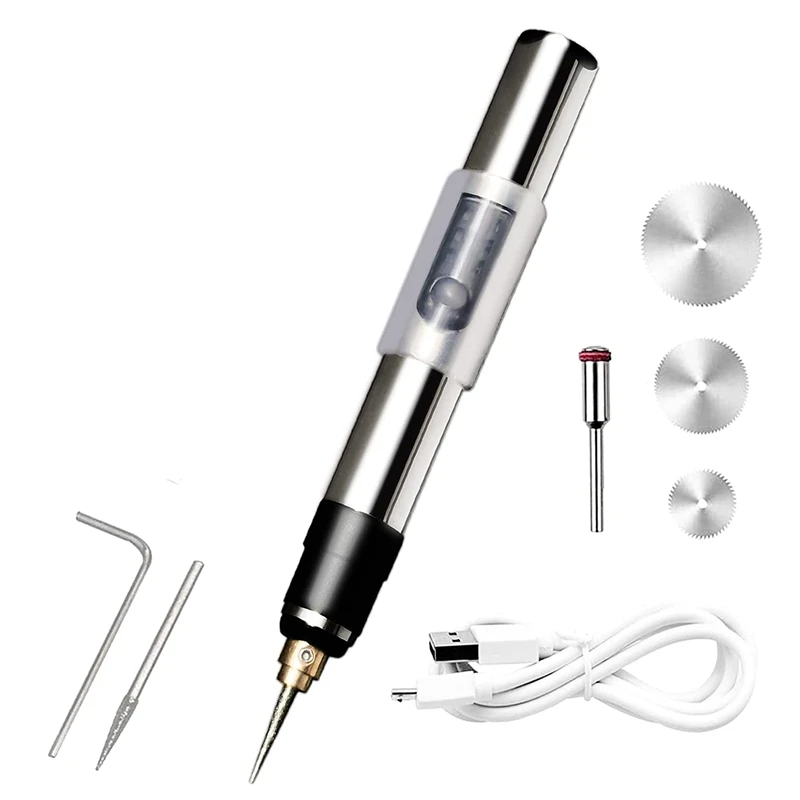 

Type-C Rechargeable Engraving Etching Pen, 25W USB Cordless Engraving Pen Portable Electric Engraving Tool Kit