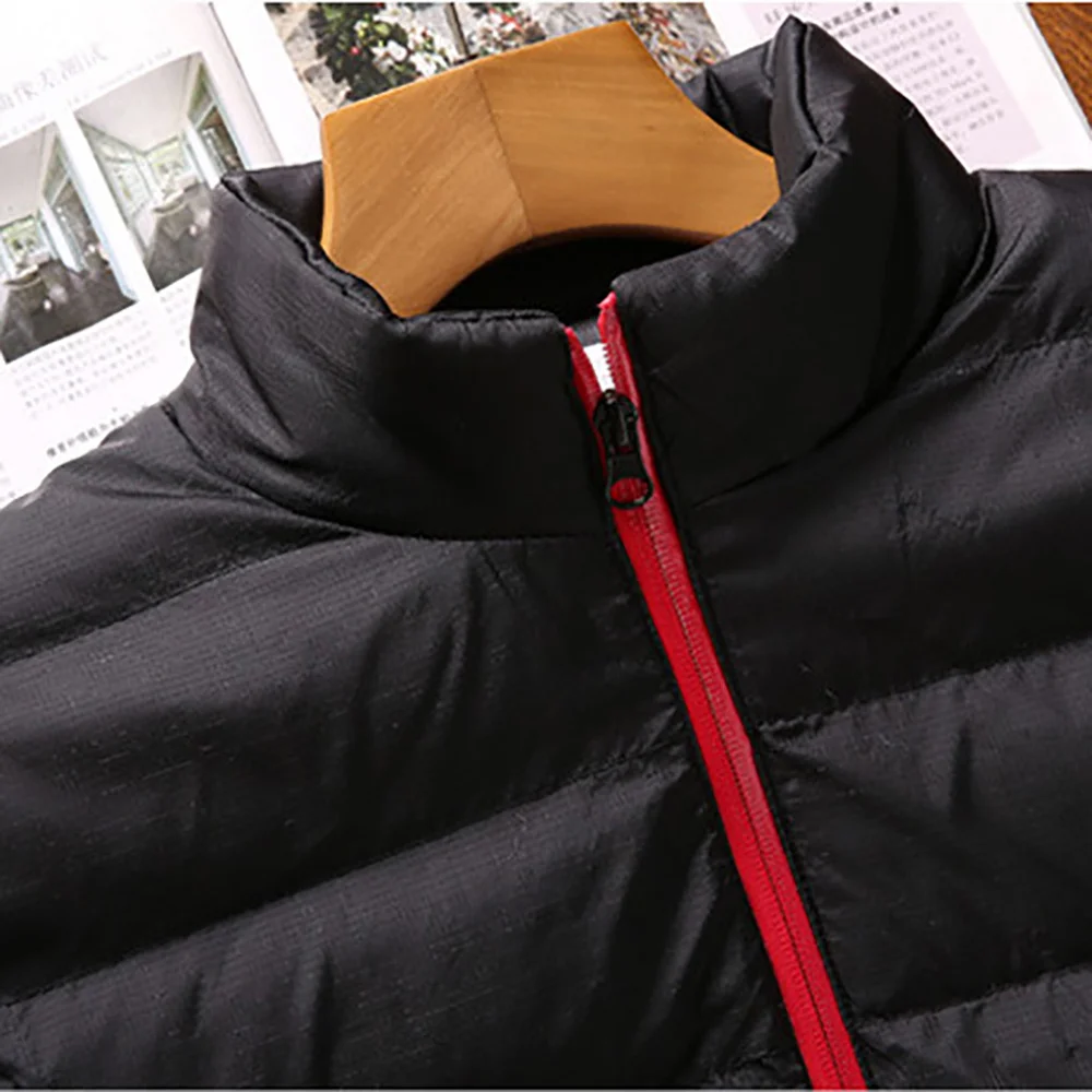 New Solid Stand Collar Male Windbreak Cotton Padded Down Jacket Warm Thick Men Parka Jackets Winter Casual Mens Outwear Coats