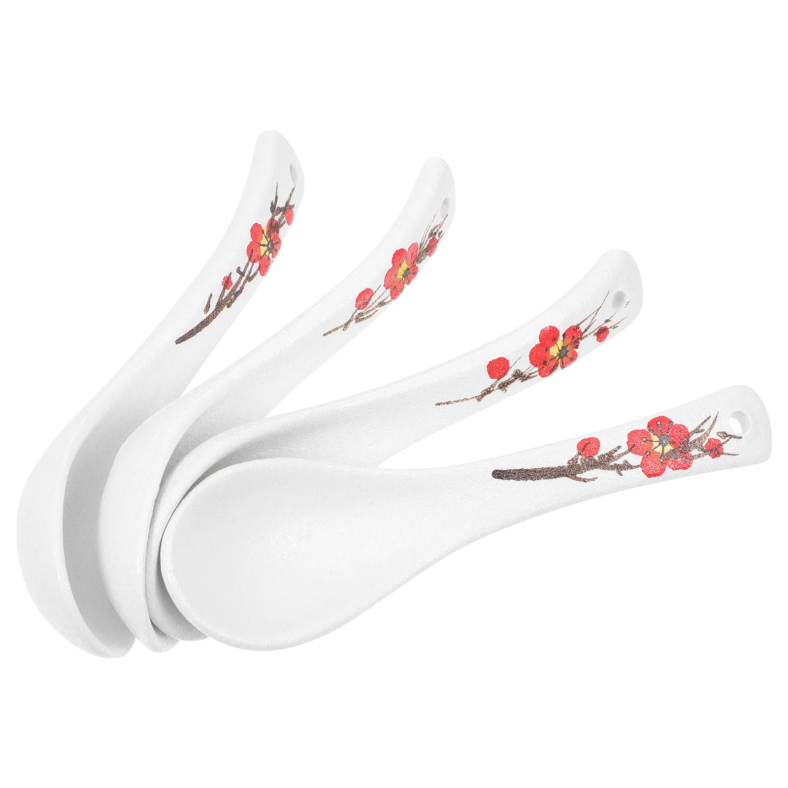 

4 шт. керамическая ложка, практичная ложка для перемешивания, ложка для супа, ложка для завтрака, десертная ложка