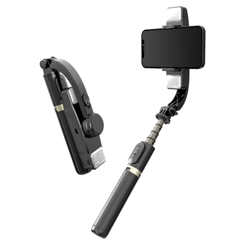 

New Q08d Selfie Gimbal Stabilizer Tripod Selfie Stick Single-axis Stabilizer Handheld Anti-shake With Fill Light